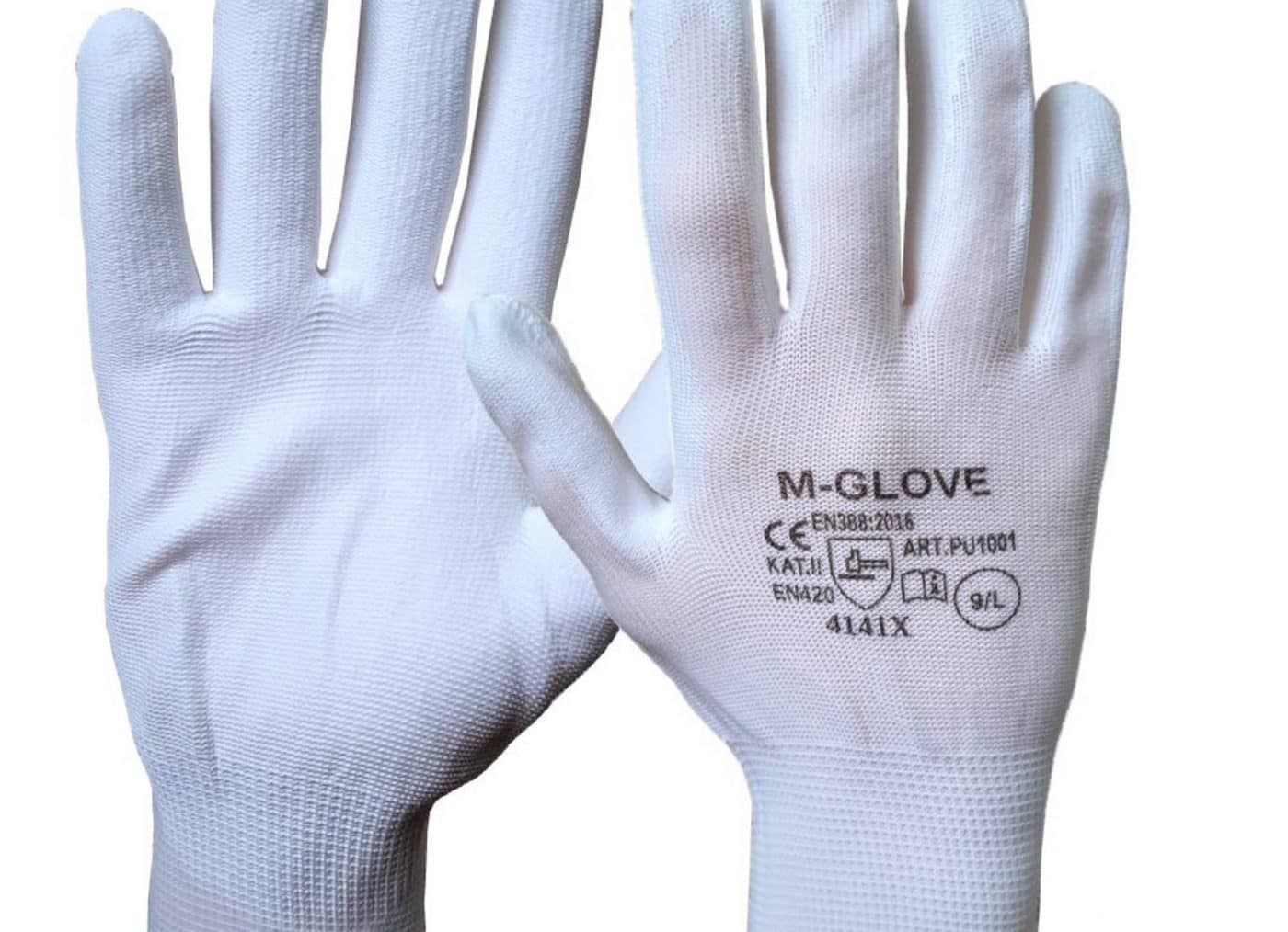 Rękawice M-GLOVE PU1001 WHITE 4131X